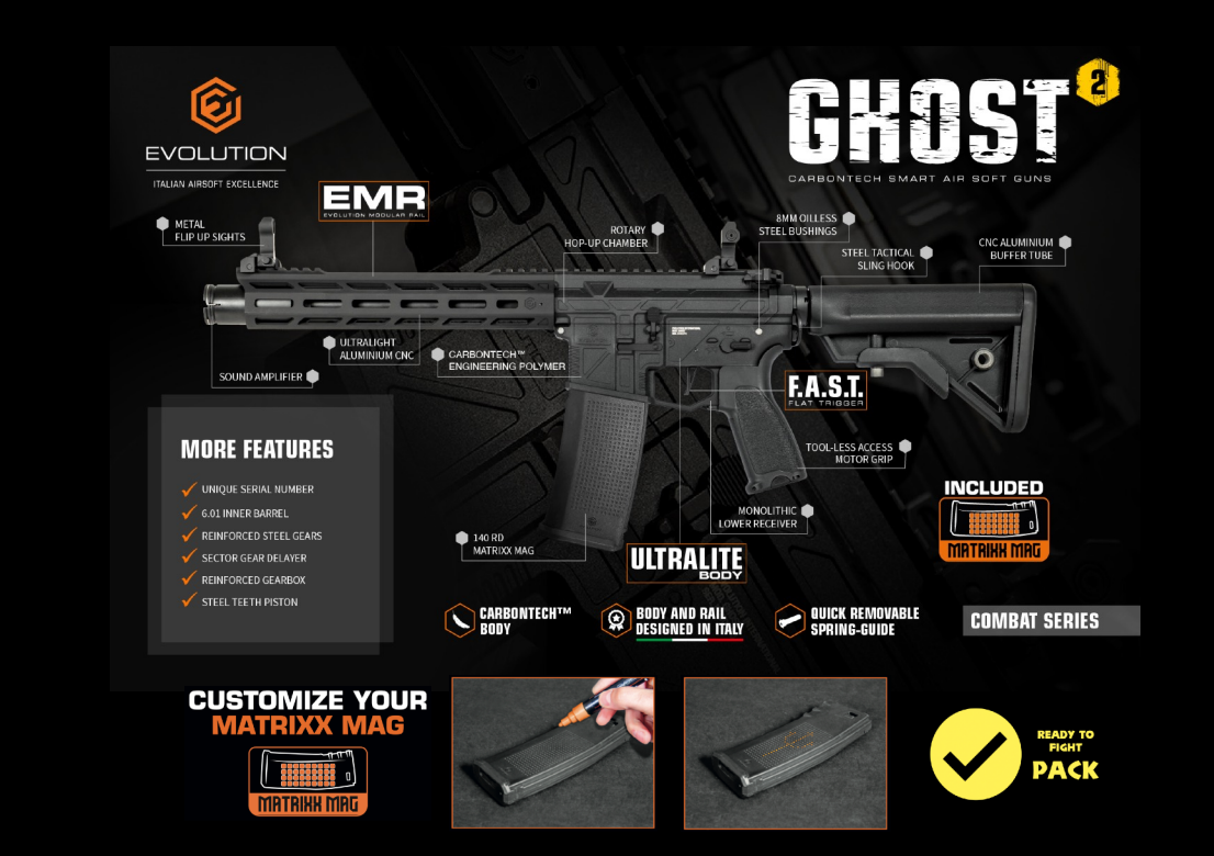 RÉPLIQUE M4 GHOST - CARBONTECH